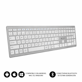 TECLADO SUBBLIM KEYBOARD BLUETOOTH PURE EXTENDED BLUETOOTH SILVER