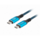 CABLE USB-C 4.0 LANBERG MACHO/MACHO 1M 240W 8K 60HZ NEGRO/AZUL