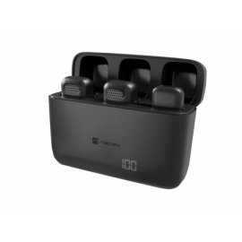 MICROFONO PARA SMARTPHONE NATEC HOPPER LAVALIER WIRELESS USB-C 2 MICROFONOS