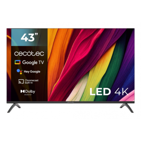 TELEVISION CECOTEC LED DE 43" 4K UHD GOOGLE TV HDMI USB GOOGLE VOICE CHROMECAST
