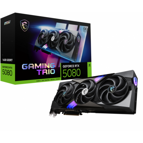 TARJETA GRAFICA MSI RTX 5080 16GB GAMING TRIO OC