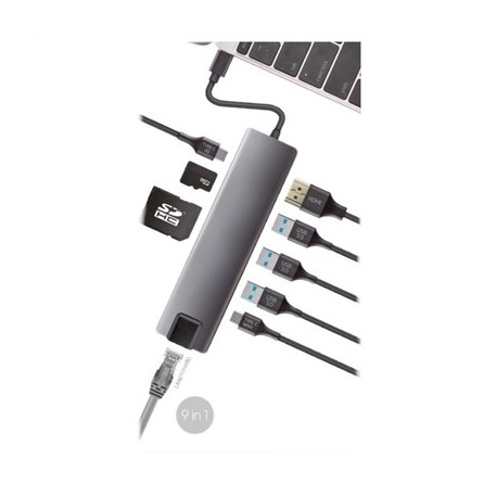 COOLBOX DOCKING USB-C HDMI RJ45 USB 9 EN 1