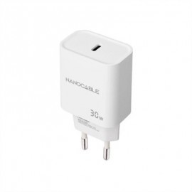 NANOCABLE CARGADOR PARED USB-C PD 30W BLANCO