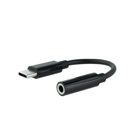 NANOCABLE ADAPTADOR AUDIO USB-C/M A JACK/H, NEGRO