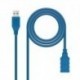 NANOCABLE CABLE USB 3.0, A/M-A/H, AZUL, 1 M