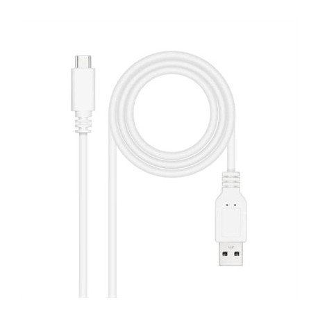 NANOCABLE CABLE USB 2.0 3A USB-C-M/M 1M BLANCO