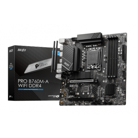 MSI PLACA BASE PRO B760M-A WIFI DDR4 ATX LGA1700
