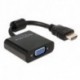 DELOCK ADAPTADOR HDMI-A 19 PINES MACHO A VGA NEGRO