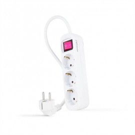 NANOCABLE REGLETA 3 TOMAS INTERRUPTOR BLANCO