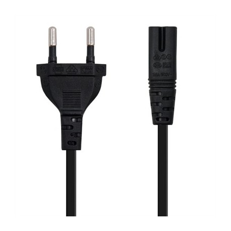 NANOCABLE CABLE ALIM. FORMA 8 CEE7/16/M-C7/H, 1.5M