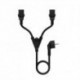 NANOCABLE CABLE ALIMENT. CEE7/M A 2XC13/H 1,8M