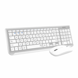 COMBO TECLADO RATON SUBBLIM DUAL PRESTIGE BLUETOOTH PLATA/BLANCO