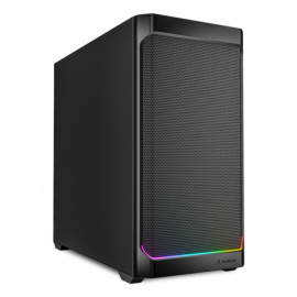 CAJA GAMING MATX SHARKOON MK4 RGB 2XVENT 120MM 3XUSB SN FUENTE NEGRO