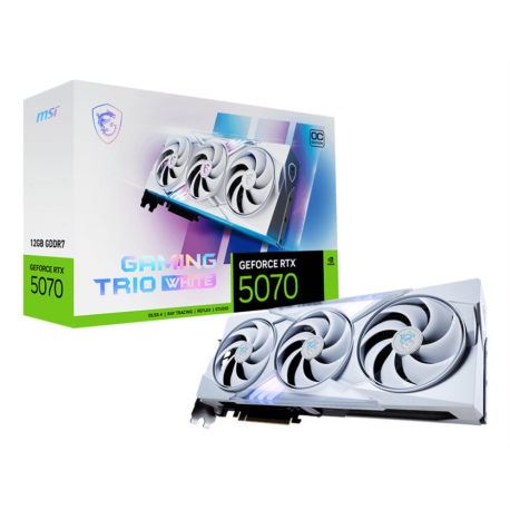 TARJETA GRAFICA MSI RTX 5070 12G GAMING TRIO OC WHITE