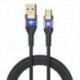 IGGUAL CABLE USB-A A TIPO C 3A 100 CM TRENZADO LED