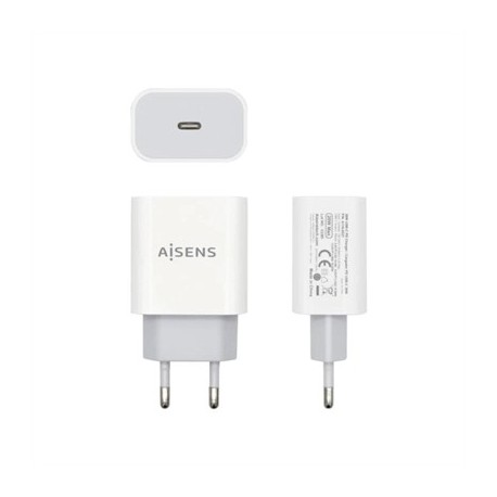 AISENS CARGADOR 20W USB-C PD3.0 1XUSB-C BLANCO