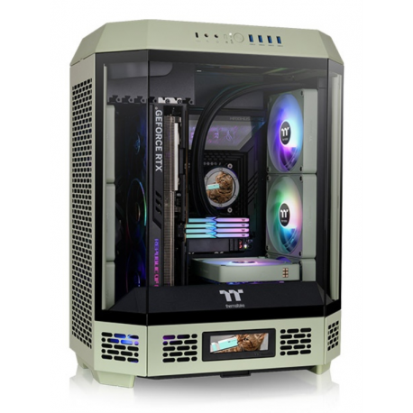 CAJA THERMALTAKE THE TOWER T600 ATX 2XUSB 3.0 SIN FUENTE VERDE MATCHA