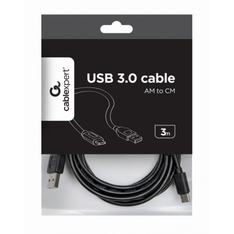CABLE USB GEMBIRD 2.0 A TIPO C MACHO MACHO CARGA RAPIDA 3M