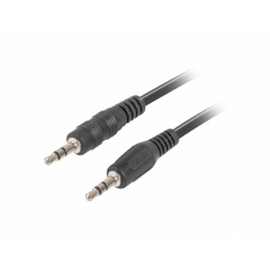 CABLE ESTEREO LANBERG JACK 3.5MM MACHO/JACK 3.5MM MACHO 1.2M NEGRO