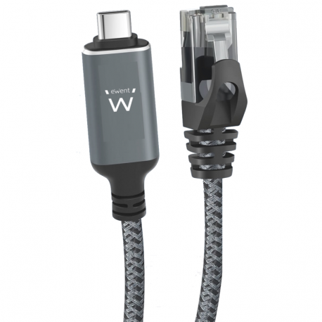 EWENT CABLE USB-C 3.1 A RJ45 CAT6 FTP, 1GBPS, 2M