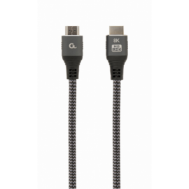 CABLE TRENZADO HDMI 2.1 8K 60HZ GEMBIRD SELECT PLUS SERIES CON ETHERNET 2M NEGRO