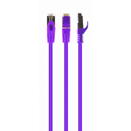 CABLE RED S-FTP GEMBIRD  CAT 6A LSZH VIOLETA 0,5 M