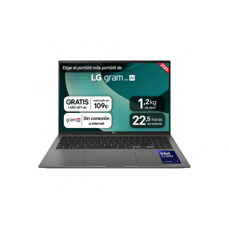 PORTATIL LG GRAM U7-255H 16GB 1TB 16" WQXGA FREEDOS