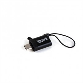 IGGUAL ADAPTADOR USB OTG TIPO C A USB-A 3.1 NEGRO