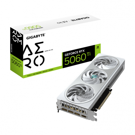 TARJETA GRAFICA GIGABYTE RTX 5060 TI AERO OC 8GB GDDR7 NEGRO