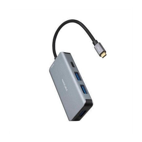NANOCABLE HUB USB-C 3XUSB3.0+USB-C+USB-C PD 15CM