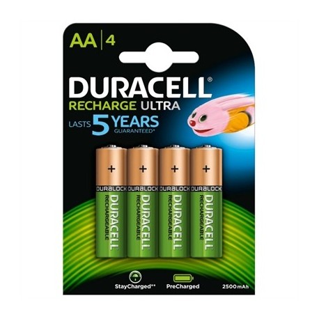 DURACELL PILA RECARGABLE HR6 AA 2500MAH BLISTER*4
