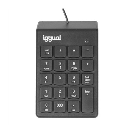 IGGUAL TECLADO NUMERICO USB CK-NUM-19T NEGRO