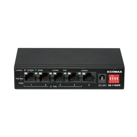 EDIMAX GS-1105PE SWITHC 5XGBE (4POE+) LR