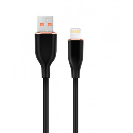 CABLE DE CARGA Y DATOS GEMBIRD DE SILICONA PREMIUM DE 8 CLAVIJAS 1,5 M NEGRO