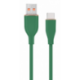 CABLE DE CARGA Y DATOS GEMBIRD USB TIPO C DE SILICONA PREMIUM 1,5 M VERDE