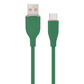 CABLE DE CARGA Y DATOS GEMBIRD USB TIPO C DE SILICONA PREMIUM 1,5 M VERDE