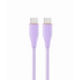 CABLE DE CARGA Y DATOS GEMBIRD (PD) TIPO-C SILICONA ALTA CALIDAD 1,5M MORADO