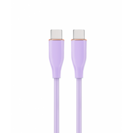 CABLE DE CARGA Y DATOS GEMBIRD (PD) TIPO-C SILICONA ALTA CALIDAD 1,5M MORADO