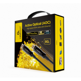 CABLE HDMI GEMBIRD  DE ALTA VELOCIDAD CON OPTICA ACTIVA AOC CON ETHERNET 80 M