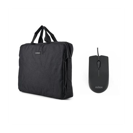 NILOX MALETIN 15.6"NEGRO+RATON USB 1000DPI