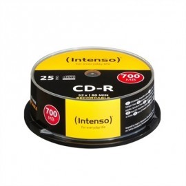 INTENSO CD-R 700MB/80MIN TUBO 25 UNIDADES