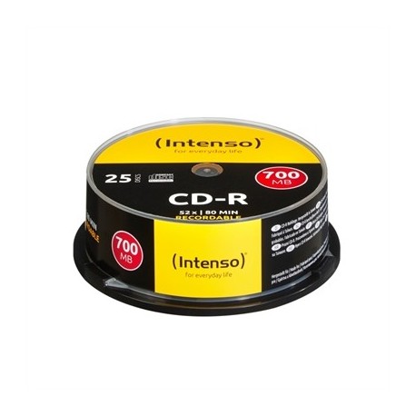 INTENSO CD-R 700MB/80MIN TUBO 25 UNIDADES