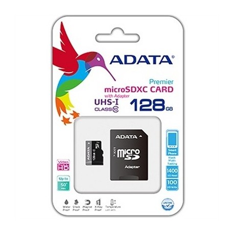 ADATA MICROSDHC 128GB UHS-I CLASS10 C/ADAPT
