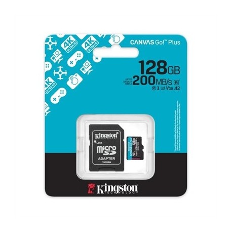 KINGSTON MICROSD CANVAS GO! PLUS 4 128GB 200 MB-S