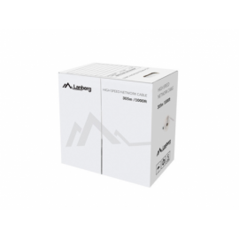 BOBINA CABLE RED LANBERG UTP RJ45 CAT.6 SOLIDO CU AWG24 305M GRIS FLUKE TEST