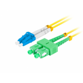 CABLE DE FIBRAOPTICA LANBERG DUPLEX LC/UPC-SC/APC 2M LSZH G657A1 AMARILLO