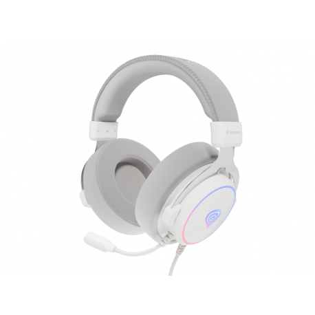 AURICULARES GAMING GENESIS 7.1 USB NEON 764 RGB BLANCO