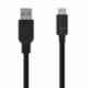 CABLE AISENS USB 3.1 GEN2 10GBPS 3A TIPO USB-C M-A M NEGRO 0,5MTS