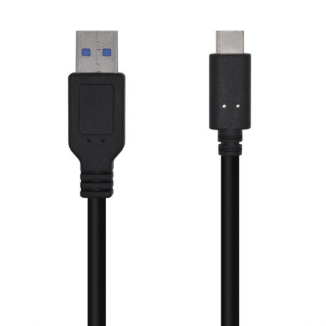 CABLE AISENS USB 3.1 GEN2 10GBPS 3A TIPO USB-C M-A M NEGRO 0,5MTS