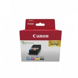 CANON CARTUCHOS CLI551 CMYK MULTI ECOPACK 4 COLORES CARTON